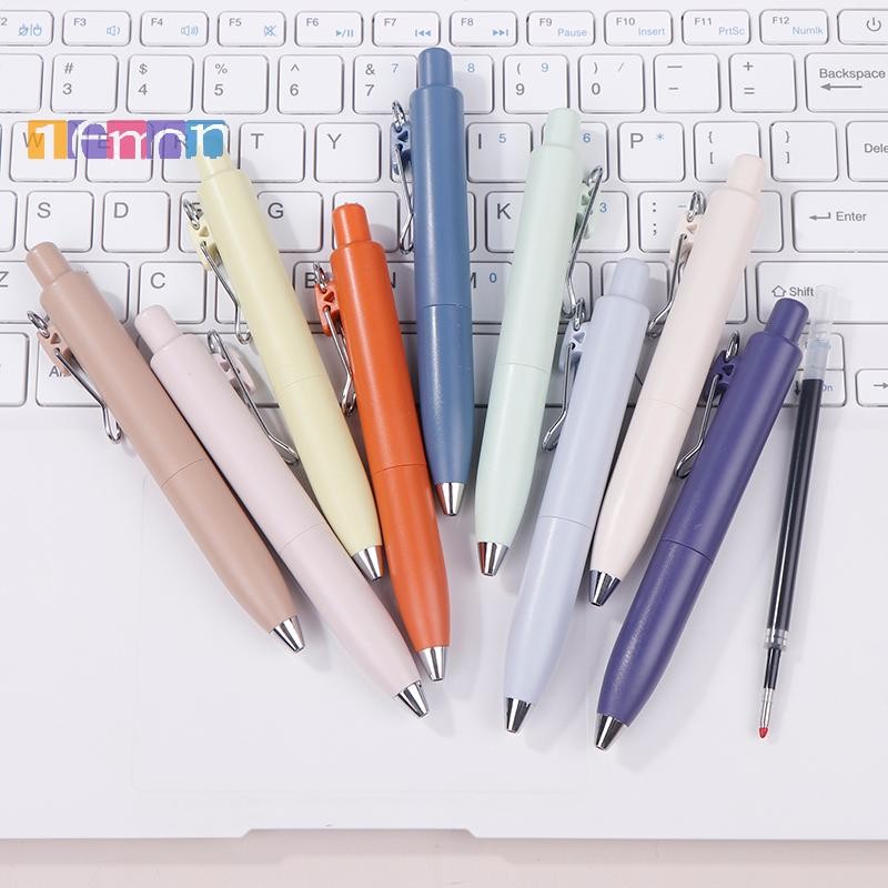 [Lemon] ปากกาพ็อกเก็ตไขมันหนาขนาดเล็ก 0.5 มม. Neutral แห้งเร็วกันน้ํา Uniball One Push แบบพกพาใหม่