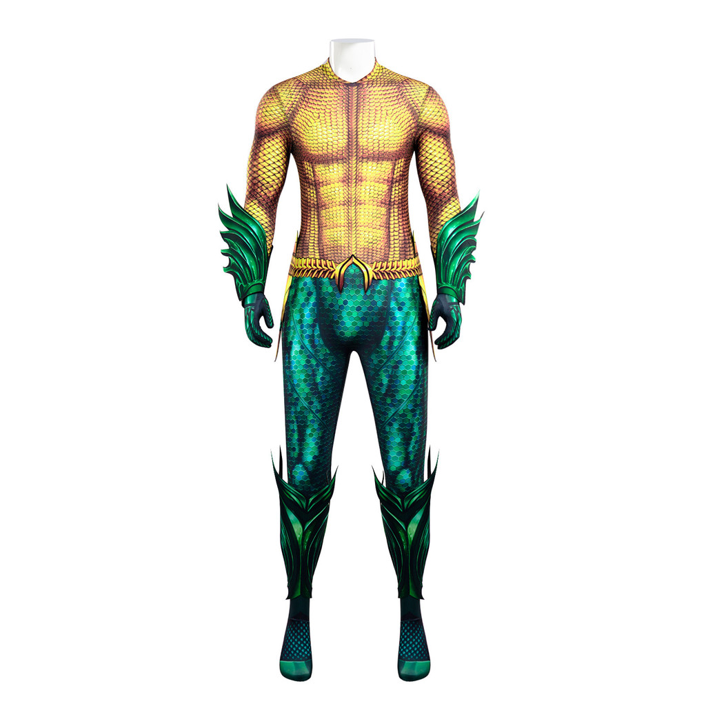 Movie Aquaman 2: คอสเพลย์อาณาจักรที่สูญหาย Arthur Curry DC Aquaman ชุดบอดี้สูทคอสเพลย์ M187
