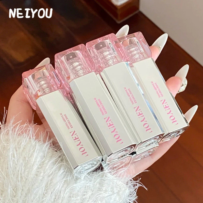 NEIYOU ลิปกลอส Lip Essence ลิปสติก Lip Glaze Moisturizing Water Shine Glass ลิปกลอส Lip Makeup