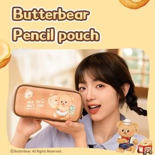 (ButterBear X Deli) กล่องดินสอ กระเป๋าดินสอ กระเป๋า2ชั้น น้องหมีเนย บัตเตอร์แบร์ (มี 2 สี)