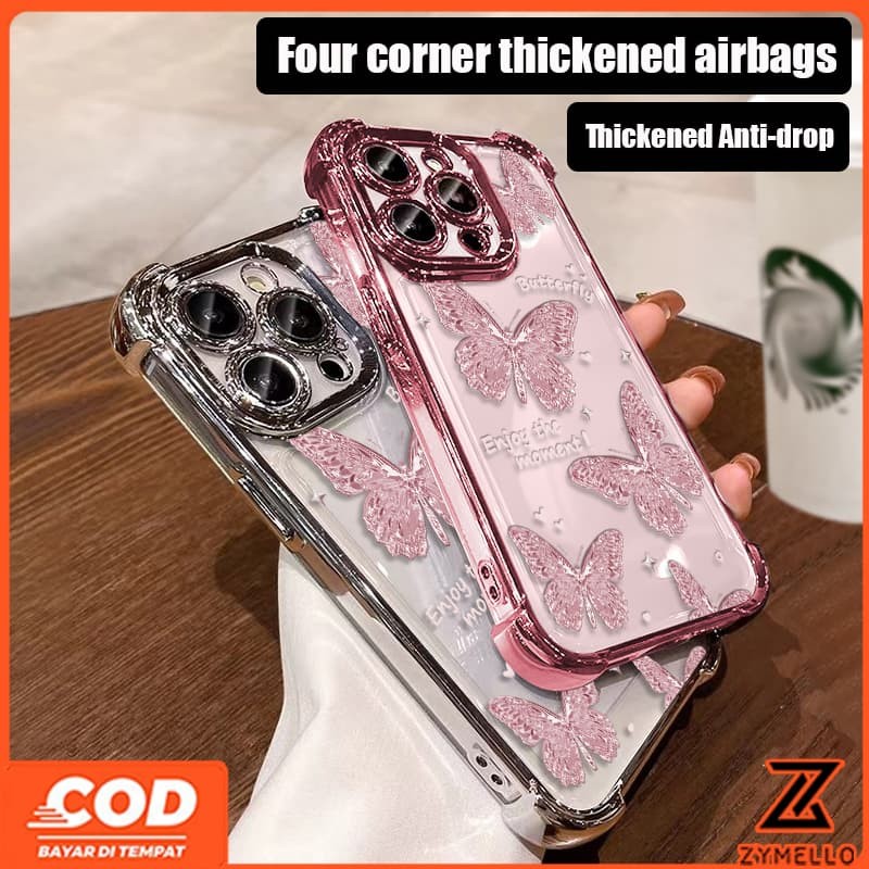 เคสสําหรับOPPO Reno 14F Reno 13F Reno 13 5G Reno 13 Pro 5G A3 A3X A5 PRO A3 Pro High-Endหรูหราสี่มุมDrop-Proofสวยคริสตัลผีเสื้อกันกระแทกTPUโทรศัพท์มือถือกรณี