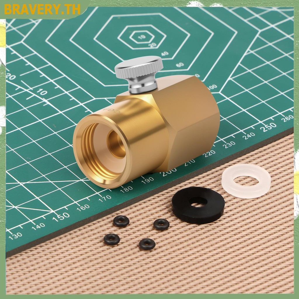 CO2 อะแดปเตอร์เติมทองเหลือง CO2 อะแดปเตอร์เติมขั้วต่อกันสนิม CGA320 ถึง TR21-4 CO2 ถังเชื่อมต่อ SHOPCYC4508