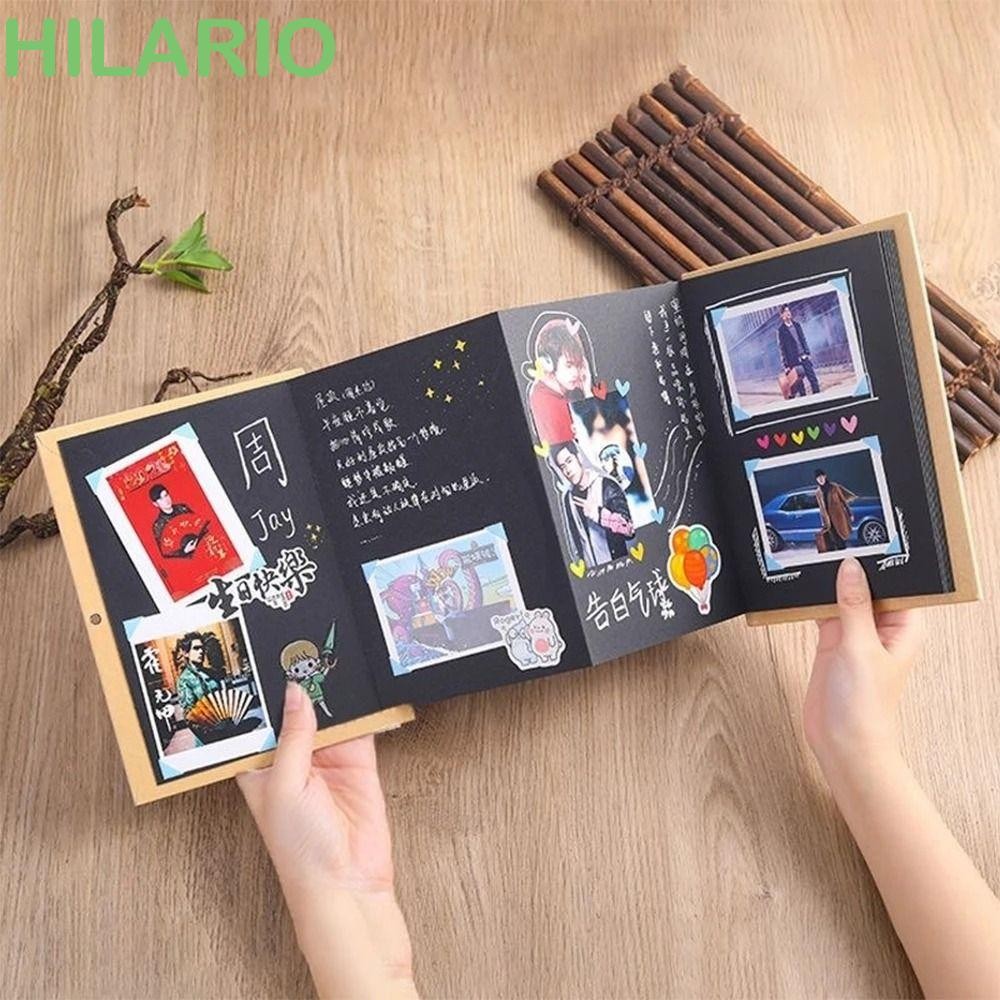 Hilario Accordion อัลบั ้ มภาพ Gifts, พับ Photocard Surprised Photo Book, รวบรวมหนังสือกระดาษคราฟท ์ Handcrafts Graffiti DIY Surprise ของขวัญเพื ่ อน