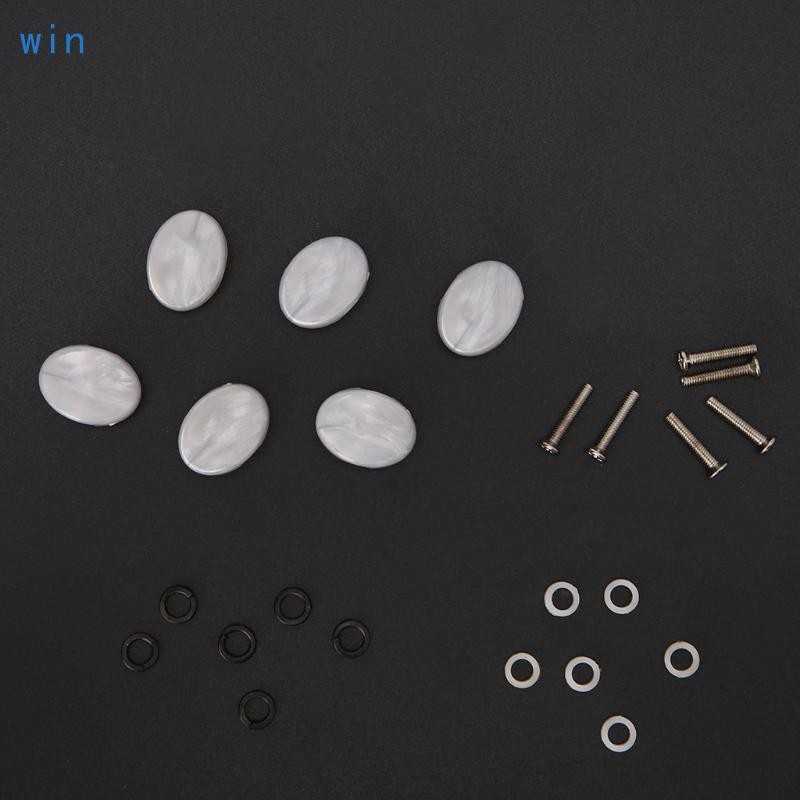 Win 6 ชิ้น Tuning Peg หัวเครื่องลูกบิดสําหรับชิ้นส่วนกีตาร์คลาสสิกไฟฟ้า
