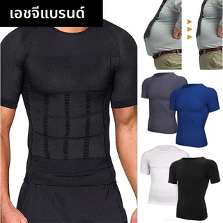 [Hgfashion] ชาย Shaper ร่างกายเสื้อกั๊กหดหน้าท้องดึงหน้าอกแห้งเร็วดูดซับเหงื่อ
