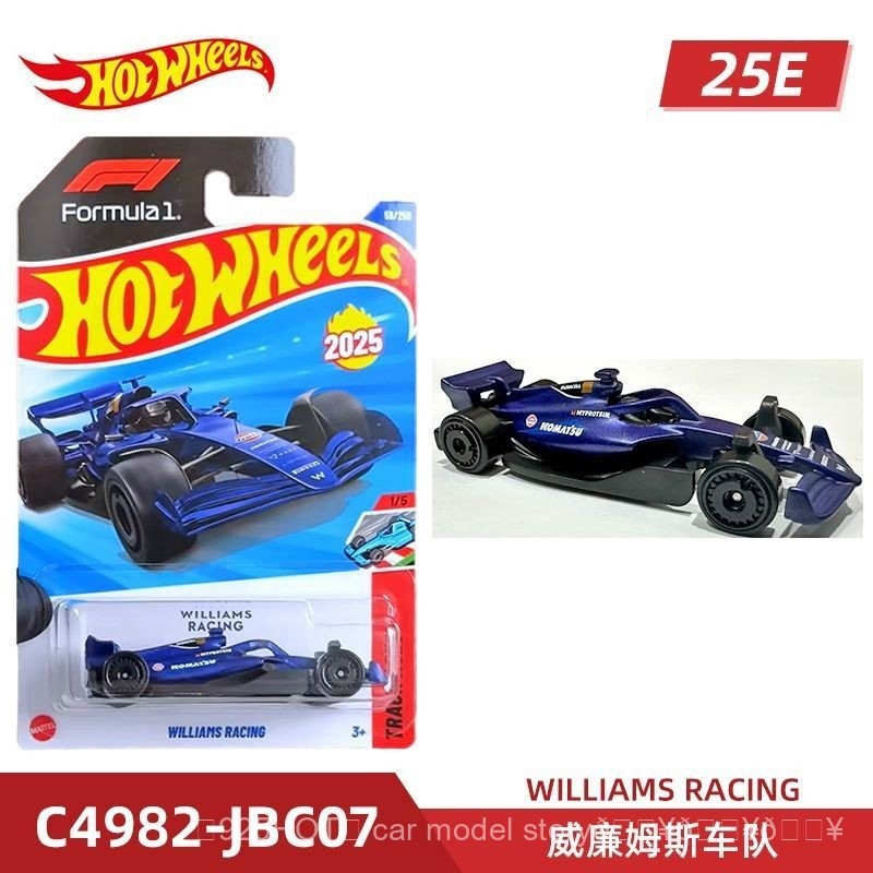รถเล็ก Hot Wheels รุ่น 25E โมเดลรถโลหะผสม รถแข่ง F1 รถสูตรหนึ่ง ทีมแข่ง Williams ของเล่นของขวัญ โมเดลโลหะหล่อ Y5MU