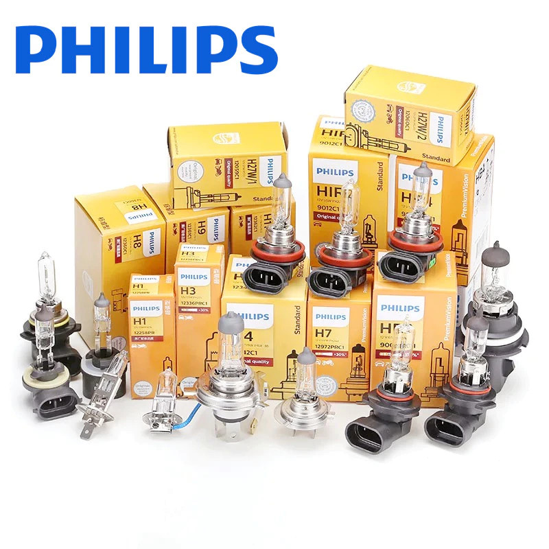 Philips หลอดไฟรถยนต์ H7 12V/24V 55W/70W/100W หลอดไฟหน้าไฟสูงต่ํา