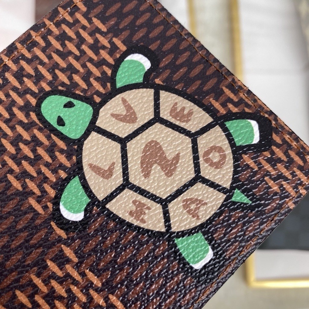 1: 1 L *** V กระเป๋าสตางค์ลายเต่าผู้ชายหนังแท้คลิปสั้น N60396 ขนาด: 11.5 9.0 X 1.5Cm Lady Beg lady b