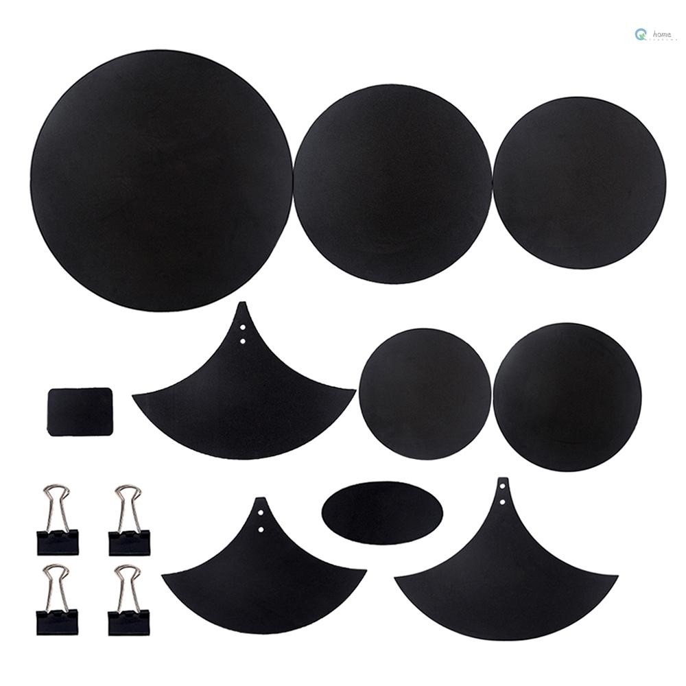 Cymbal กลอง Mute Pads กลอง Mute Pad Mat กลองหัว Pad & เสียง Off บล็อกเข็มขัด 4 Binder คลิปสําหรับกลอ