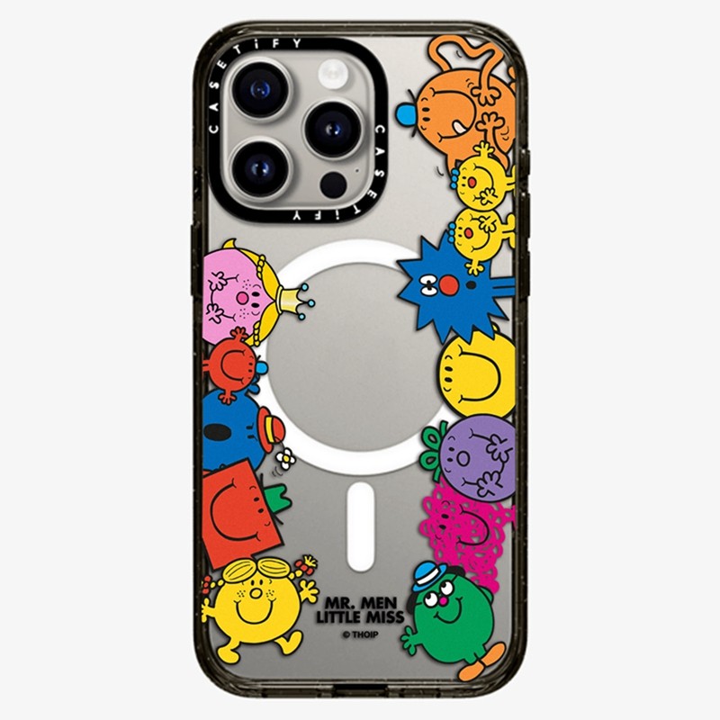 CASETY Mr Men Little Miss Family Magnetic Case สําหรับ iPhone 16 16Pro 11 12 13 14 15 Plus Pro Max Hard Clear อะคริลิคปกหลัง - รูปที่ 6