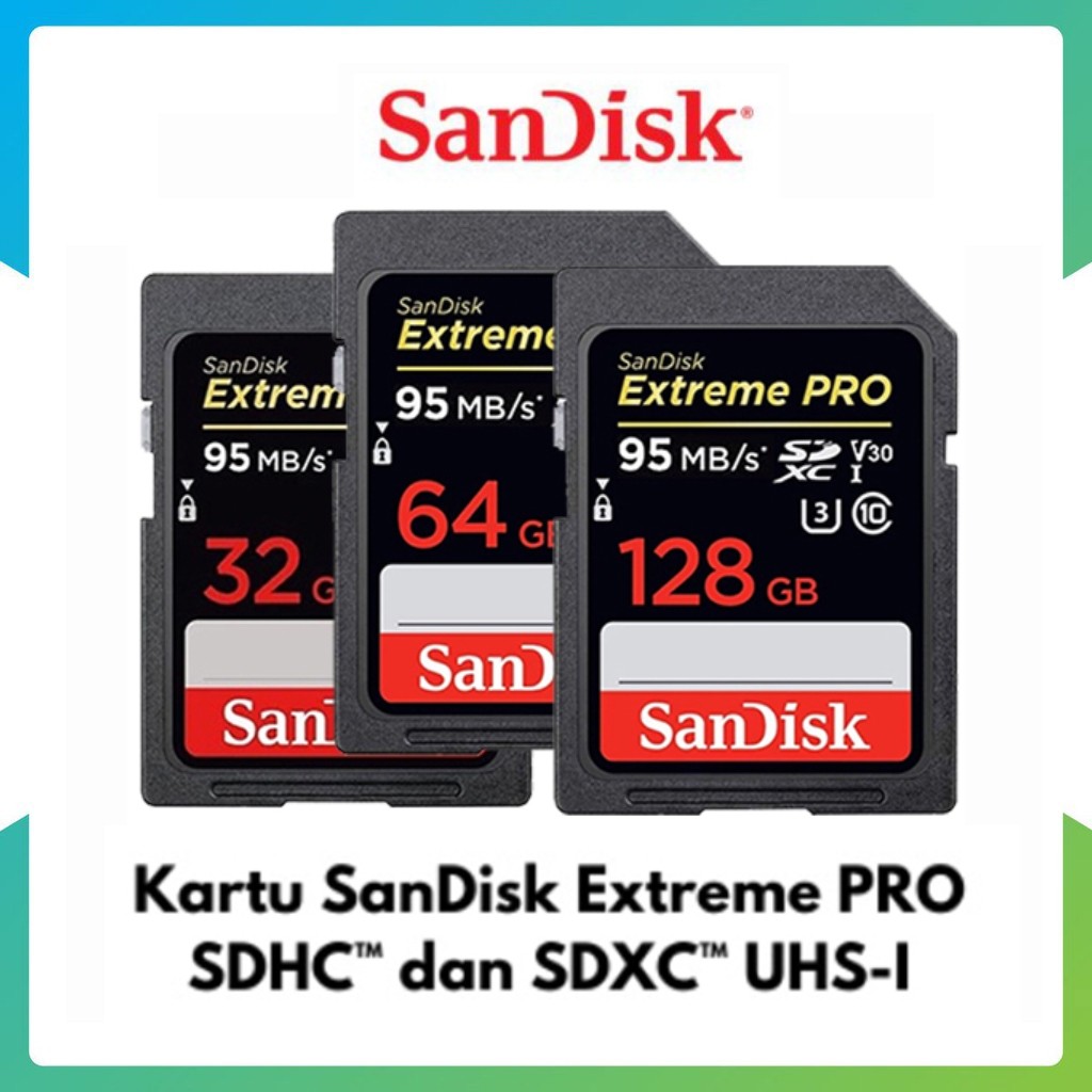 Extreme PRO 32GB 64GB 128GB 95MB/S U3 การ์ดหน่วยความจํากล้องแบบพกพา SDXC UHS-I SD การ์ด