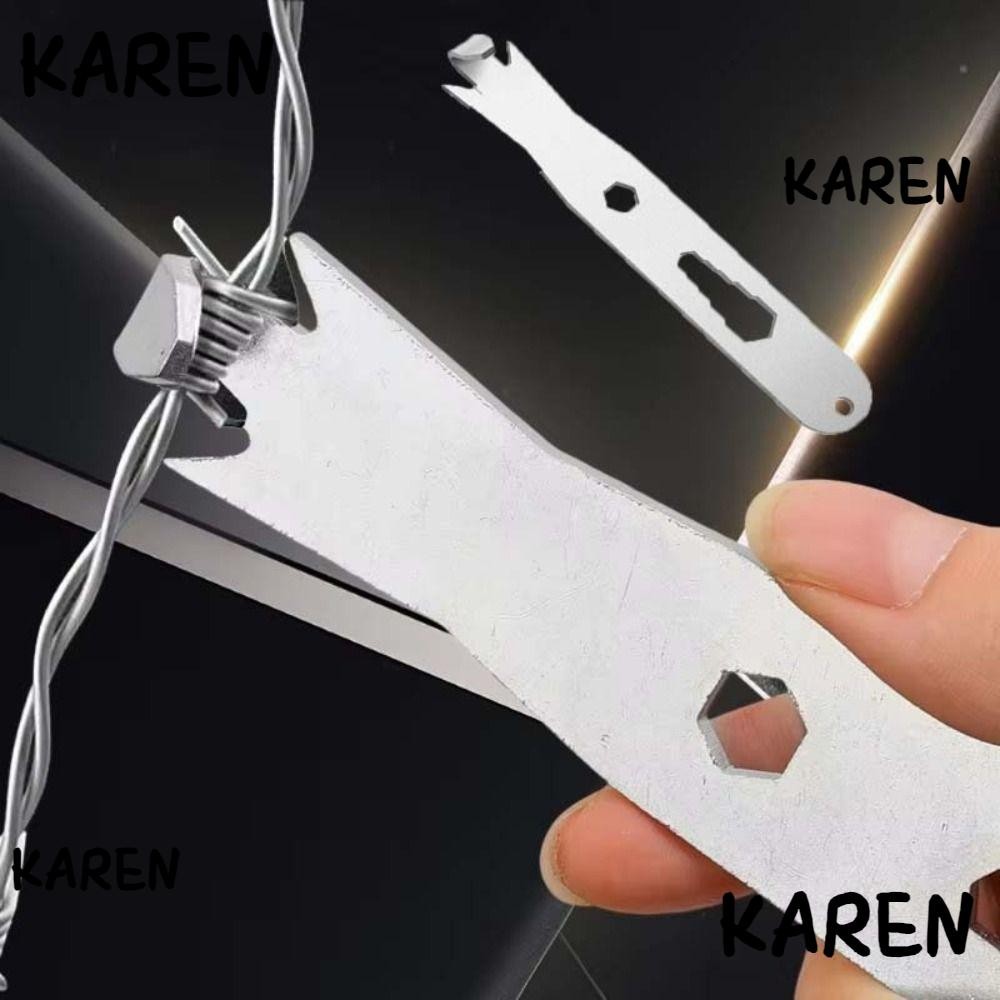 KAREN รั้วลวด Twister, สแตนเลส Heavy Duty ลวดกระชับ, แบบพกพามัลติฟังก์ชั่นสวมใส่เครื่องมือความตึงเครียดรั้วลวดบิด Fastener สําหรับสวน