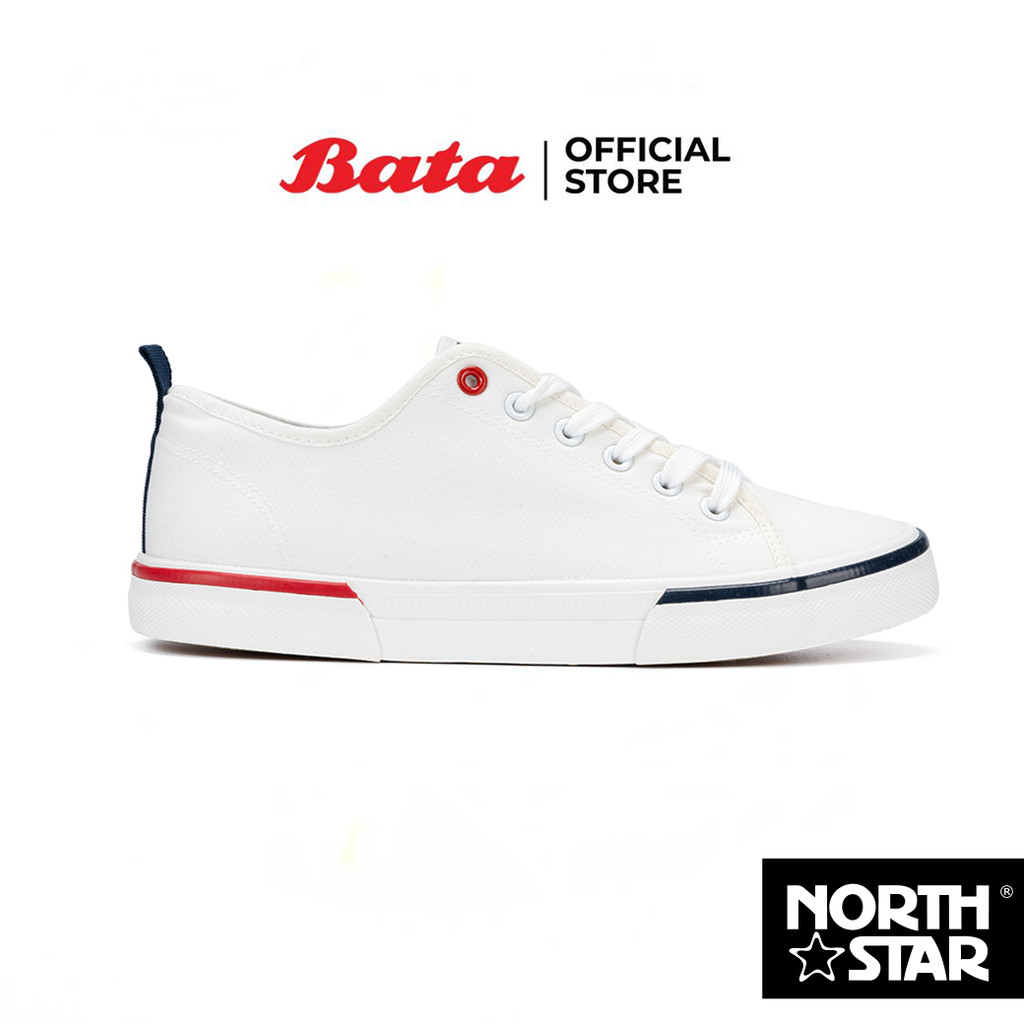 Bata บาจา North Star รองเท้าผ้าใบสนีคเกอร์แบบผูกเชือก สำหรับผู้ชาย รุ่น MARTINI สีขาว 8201101 สีกรมท่า 8209101