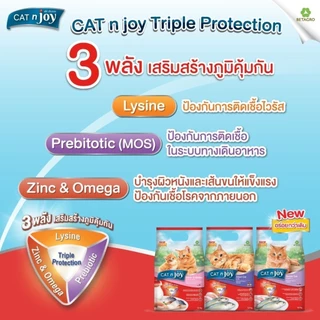 (400g)CAT n joy แคทเอ็นจอย อาหารเม็ดสำหรับแมวทุกสายพันธุ์ ขนาด 400 กรัม