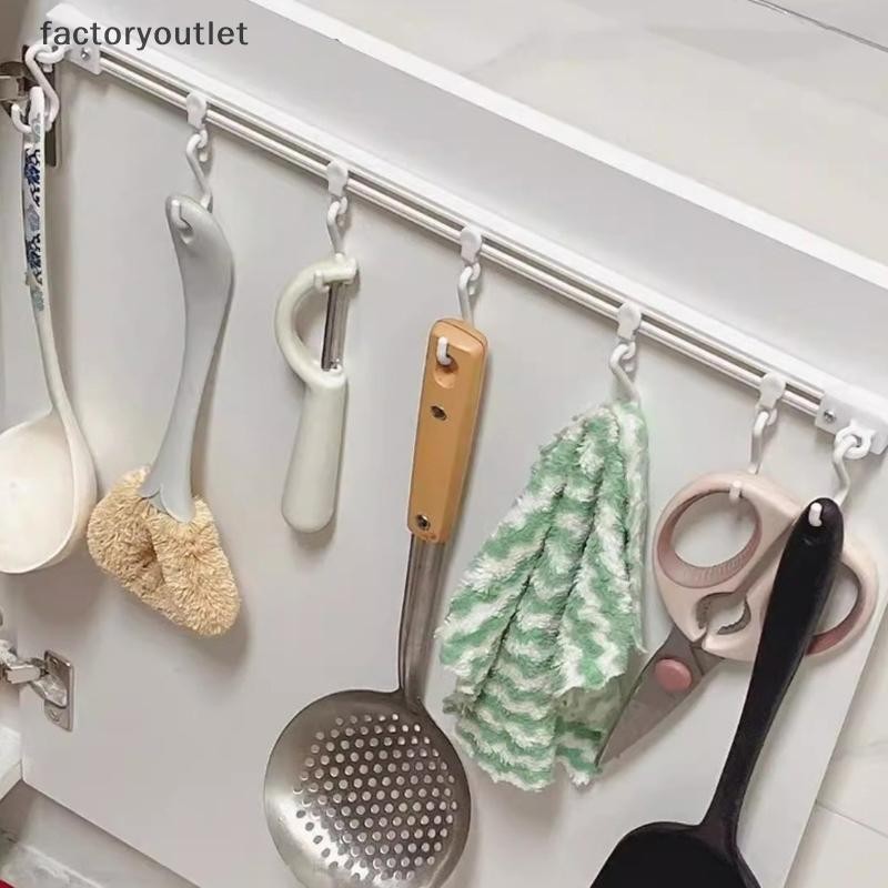 Flth ชั้นวางเครื่องครัวห้องนอน Wall Rack Rai Oraanizer ประหยัดพื้นที่ห้องครัวตะขอ Pan หม้อแขวนกาวภาชนะ Hangel Vary