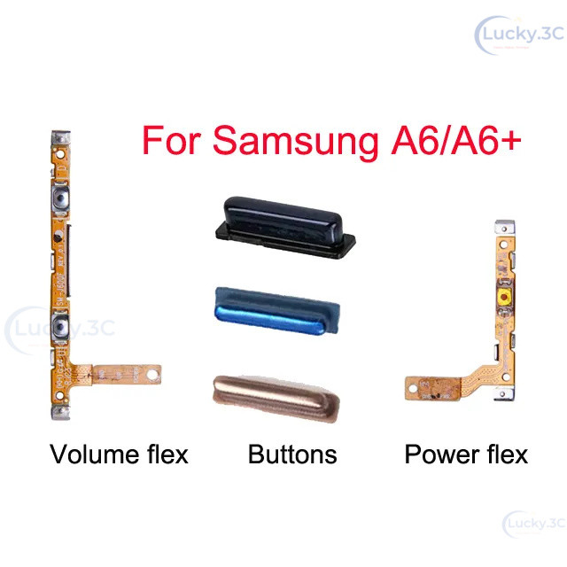 สําหรับปุ่มสวิตช์ไฟ Samsung A6 Plus A6 Flex และปุ่มปรับระดับเสียง Flex