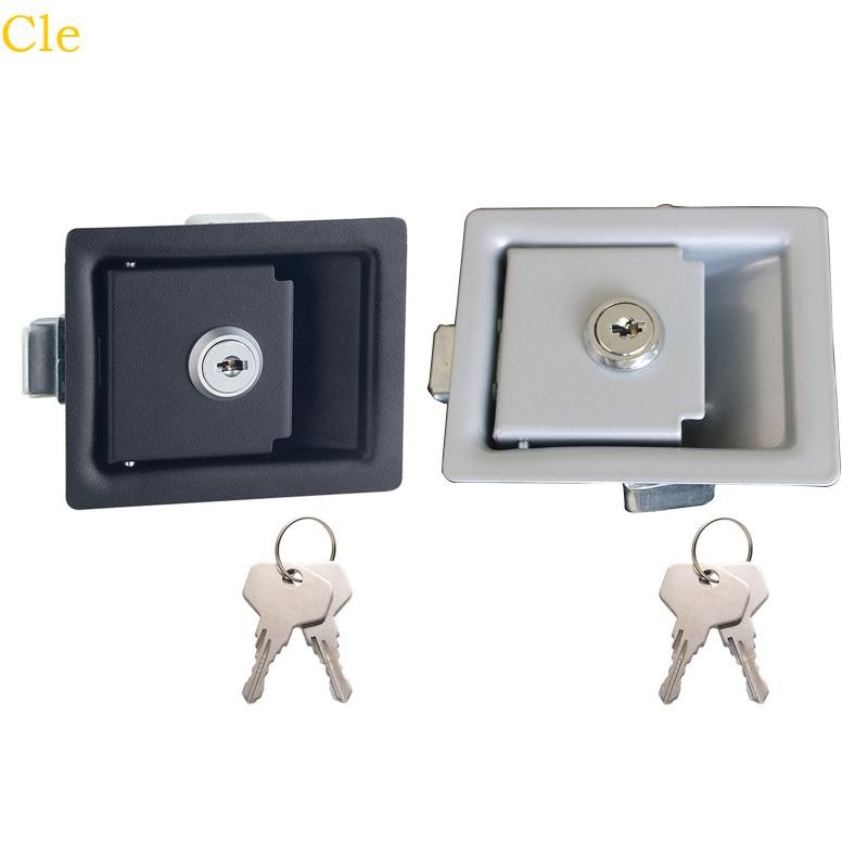 Cle Universal RV Paddle Entry ประตูล็อคสําหรับ Latch Handle Knob Motorhome Entrance ประตูล็อค Travel Trailer ความปลอดภัยล็อค