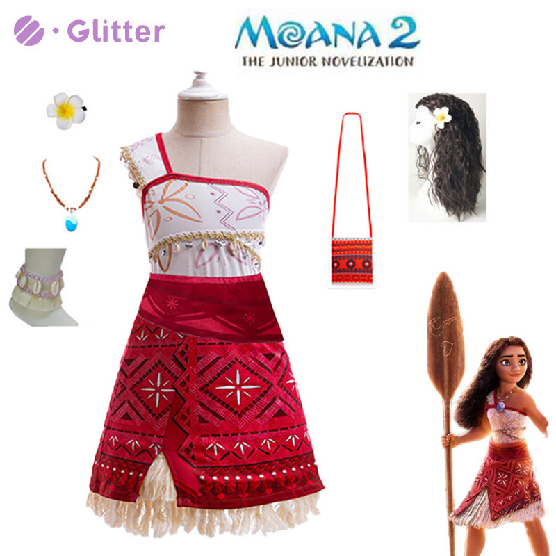 🇹🇭 Disney Moana 2 Cosplay Costume for Kids Girl มหาสมุทร ดิสนีย์คอสเพลย์แต่งตัว