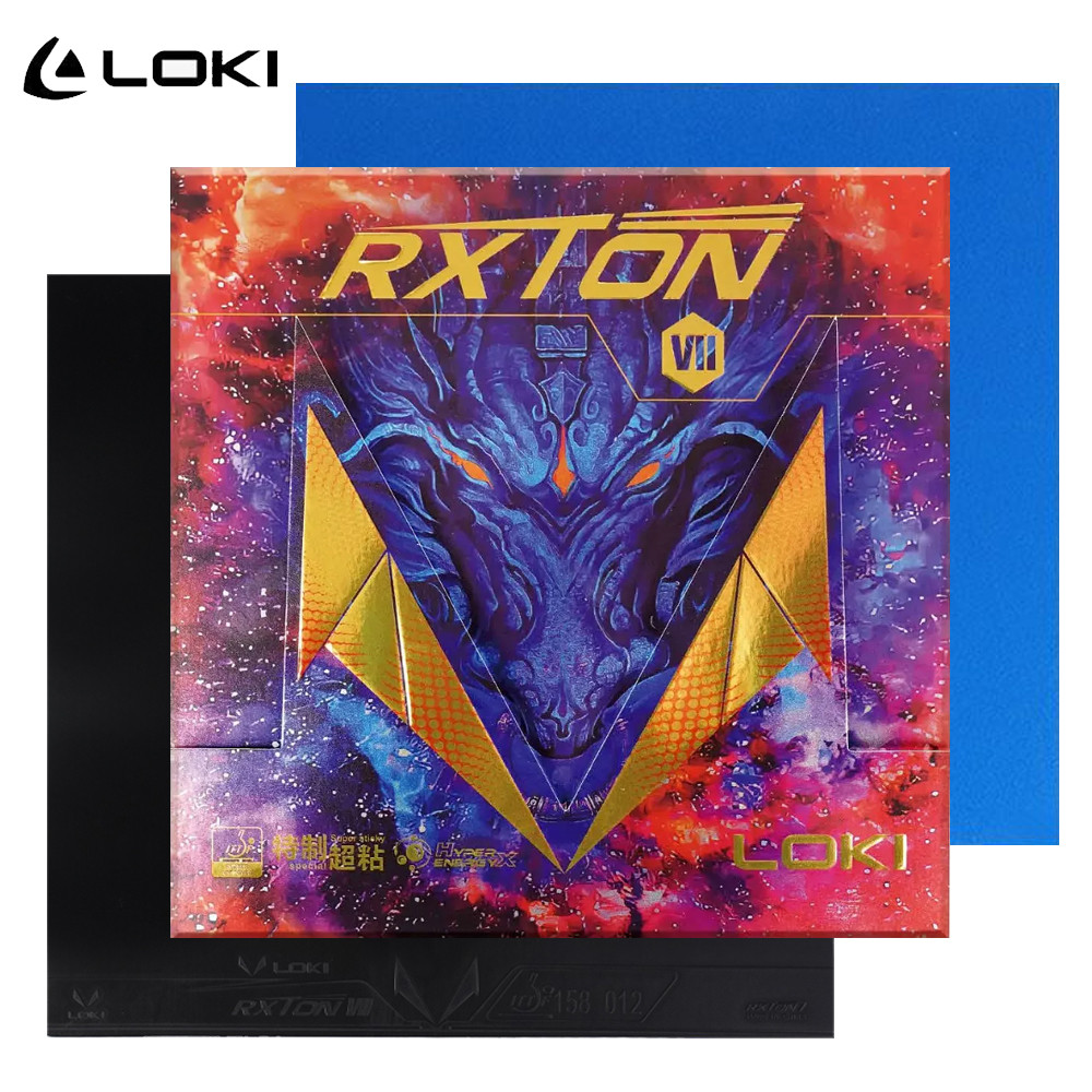 Original LOKI RXTON VII ยางปิงปอง Super Sticky RXTON 7 ฟองน้ําปิงปองสีน้ําเงิน