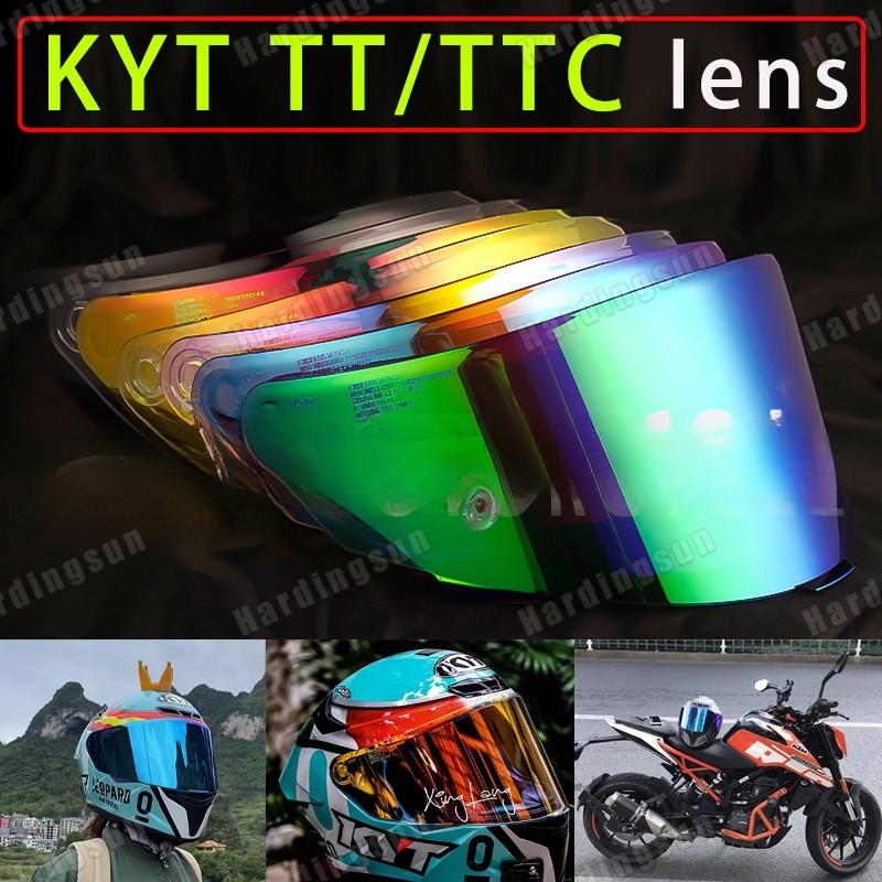 Kyt TT/TTC/NFR/NXR Visor เลนส์ FIt สําหรับ KYT TT Course / NFR/NXR/GP หมวกกันน็อค KYT แบบเต็มหน้า