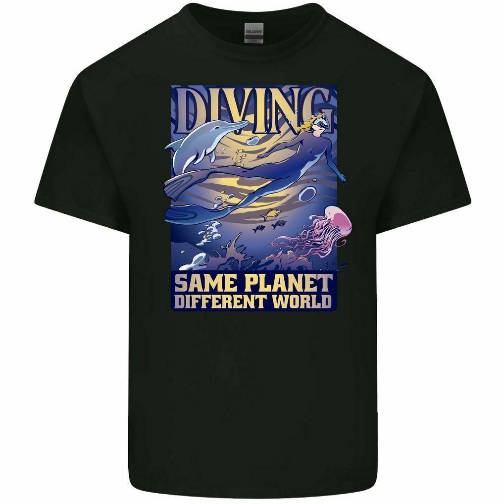 Same Planet Different World Diver Mare Life Diving Fun เสื้อยืด Mens