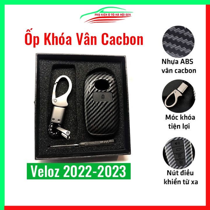 Veloz 2022-2023 ปลอกกุญแจคาร์บอนพร้อมพวงกุญแจ