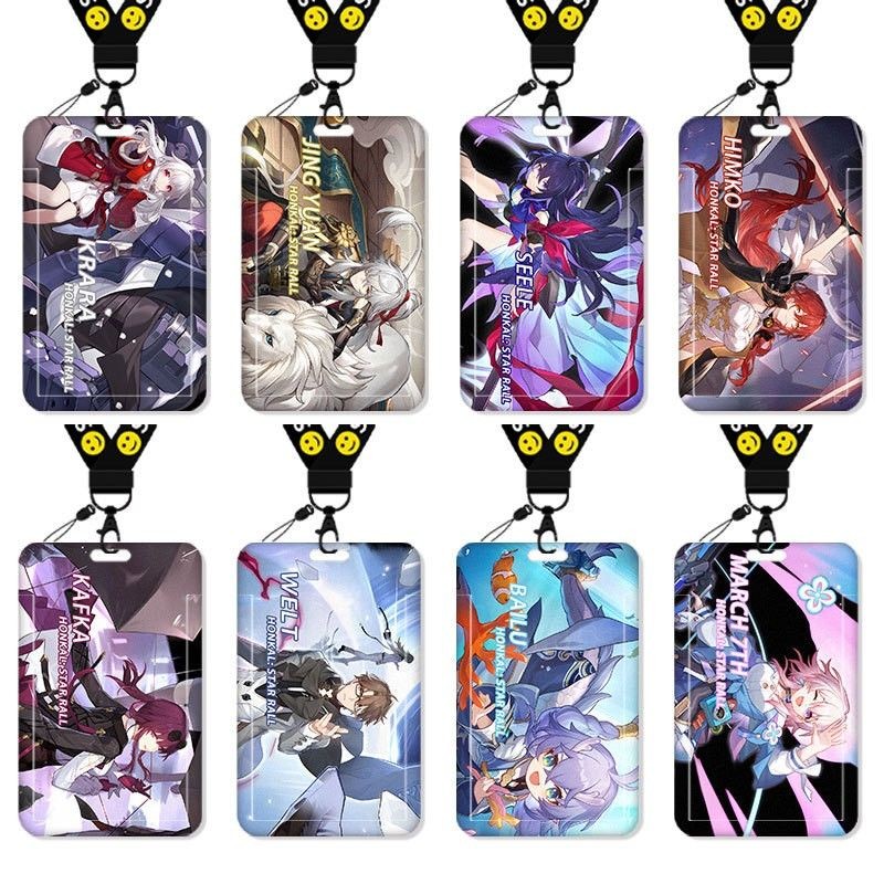 Honkai Star Rail ID Card Holder Meal Card School ID Card Case Personal ID Card Case Long Lanyard Nam