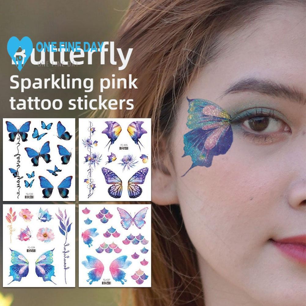 แป้งแฟลชสี, สติ๊กเกอร์รอยสักผีเสื้อ Princess Sticker Face Z5z7