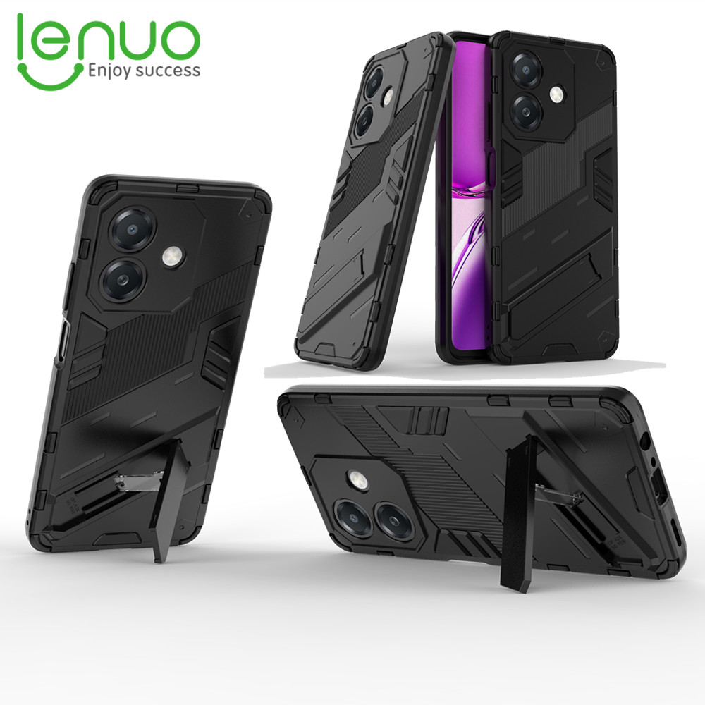 Lenuo พร้อมขาตั้งเคสโทรศัพท์สําหรับ ออปโป้ Oppo A3X A3 Pro A60 A79 A78 A58 A38 A18 4G 5G Case ผู้ถือHardปลอกกันกระแทกป้องกันกล้องป้องกันAntidropฝาครอบ