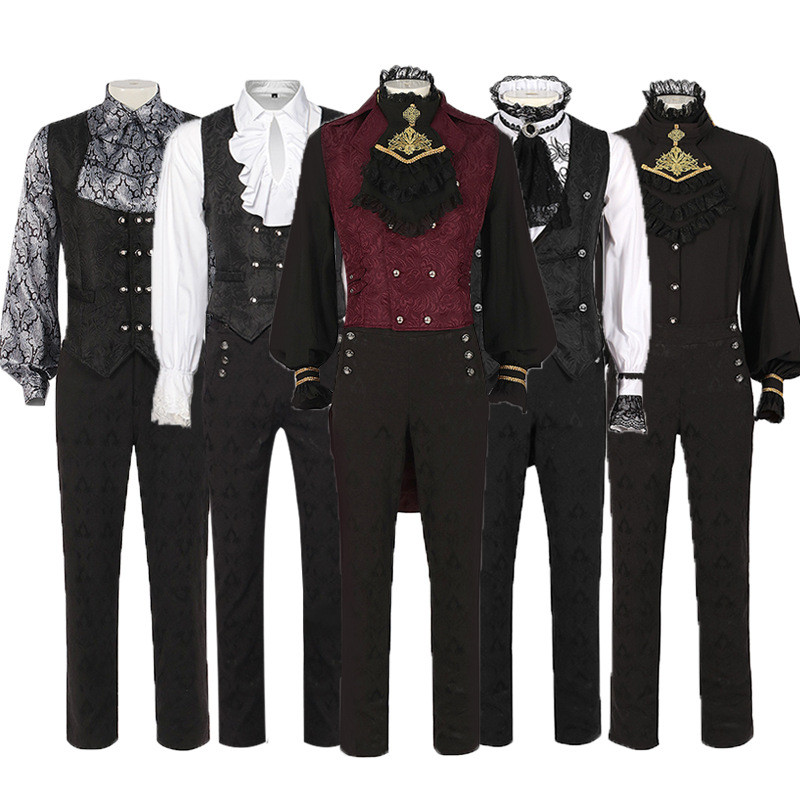 2024 Steampunk Medieval Jacket Gothic Victoria Times Froke Set