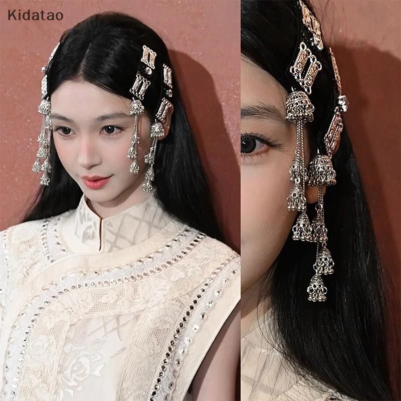 Kidatao Elegant Silver sels Handmade Hairpiece Alloy Texture เครื่องประดับผมยาวใหม่
