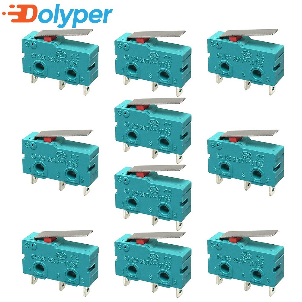 10-50PCS KW4-3Z-3 Micro Switch KW4 Limit Switch 3pin 5A 125V บานพับ Lever DC N/O N/C สําหรับ 3D Pint