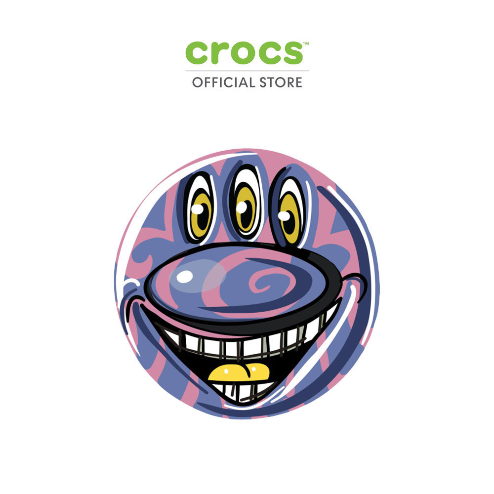 CROCS ตัวติดรองเท้า JIBBITZ SCHARF PURPLE FACE