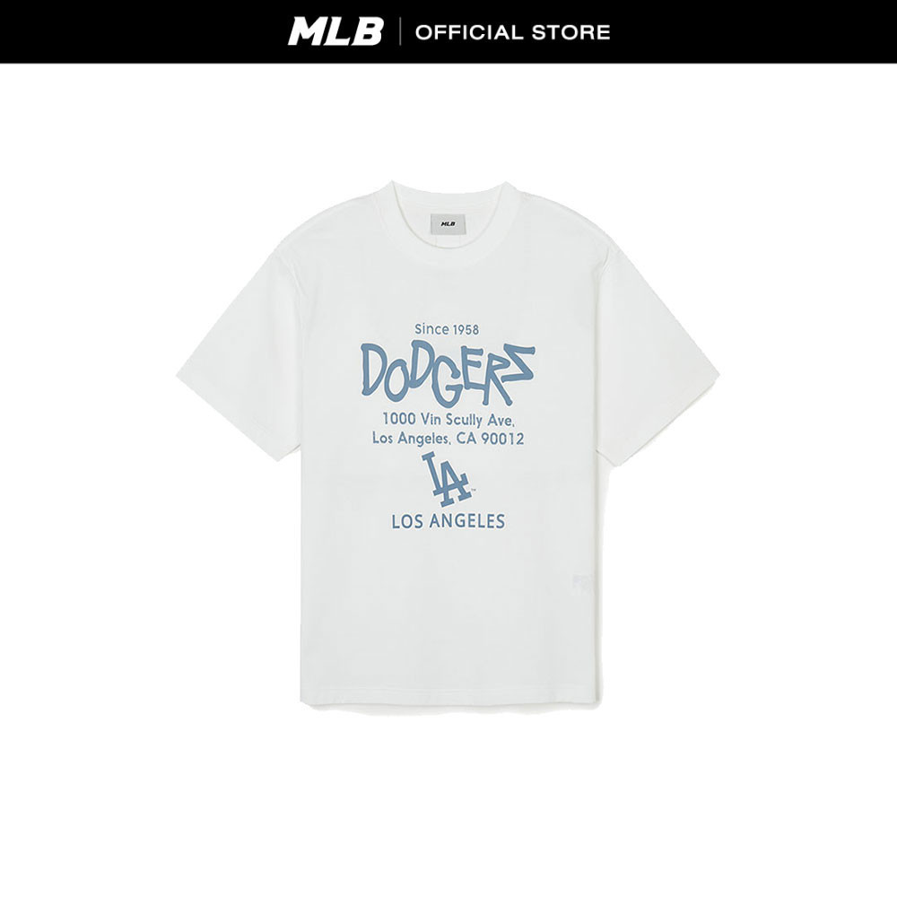 MLB เสื้อยืด ยูนิเซ็กส์ Basic Lettering รุ่น 3ATSB2243 07WHS สีขาว
