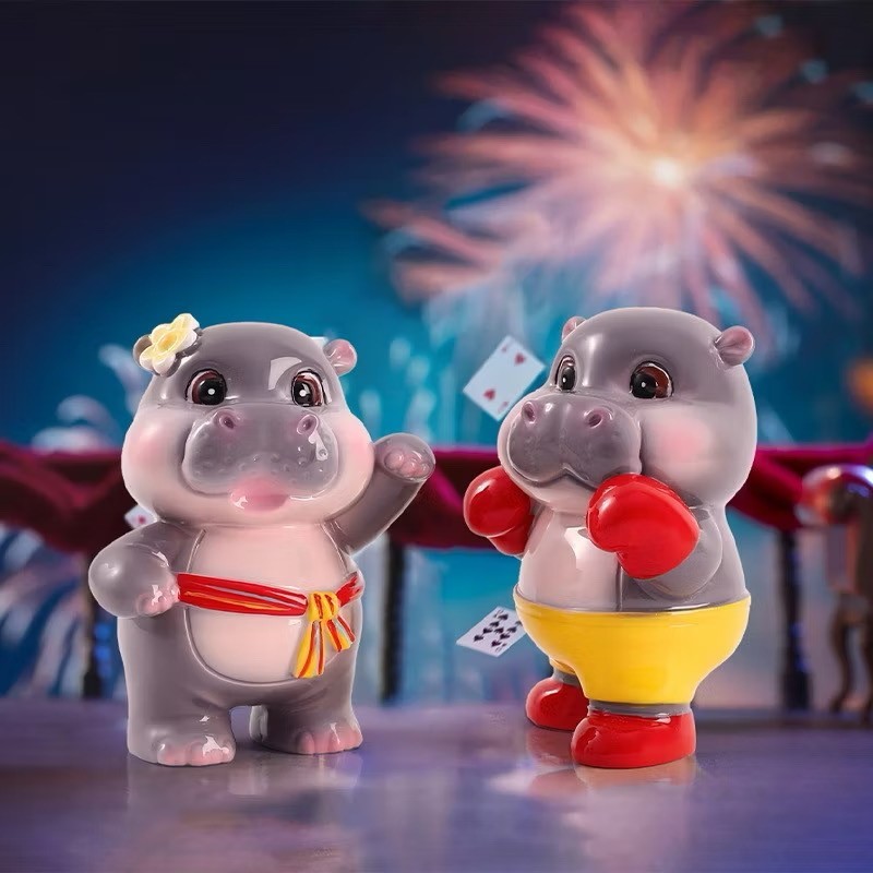 โมเดลน้องหมูเด้งMooDengblindboxกล่องสุ่มหมูเด้ง ของเล่นชุดตกแต่งของขวัญปีใหม่ ของขวัญวันเกิด โมเดลฮิปโปน่ารักสัตว์เลี้ยง - รูปที่ 7