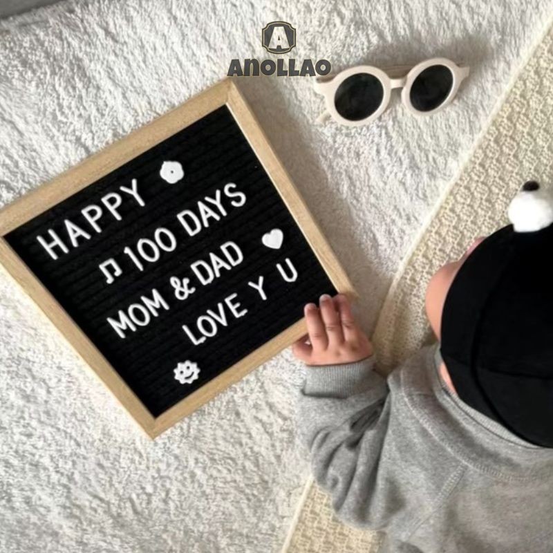 กระดานปักอักษร อักษรใช้กับ กระดาน DIY กำมะหยี่ INSกระดานไม้ อุปกรณ์ประกอบฉากภาพ แผ่นตัวอักษร✨Anollao - รูปที่ 2