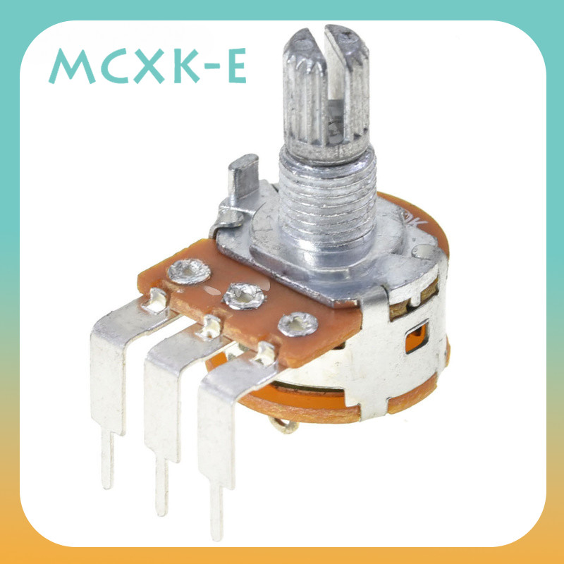 5 ชิ้น Dimmable Single Link พร้อมสวิตช์ WH148 ขาโค้งปลั๊กบอร์ด B5K10K50K100K500K ความต้านทานที่ปรับได้ Potentiometer