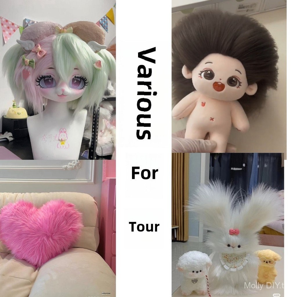 9cmFaux จมน้ําขนสัตว์ผ้า falling Water Cotton ตุ๊กตาทอดผม fursuit ผมยาวขนสัตว์ดอกไม้ผ้าวัสดุ ราคา ถูกที่สุด ดีลบีเคเค แกลเลอรีภาพที่ 3