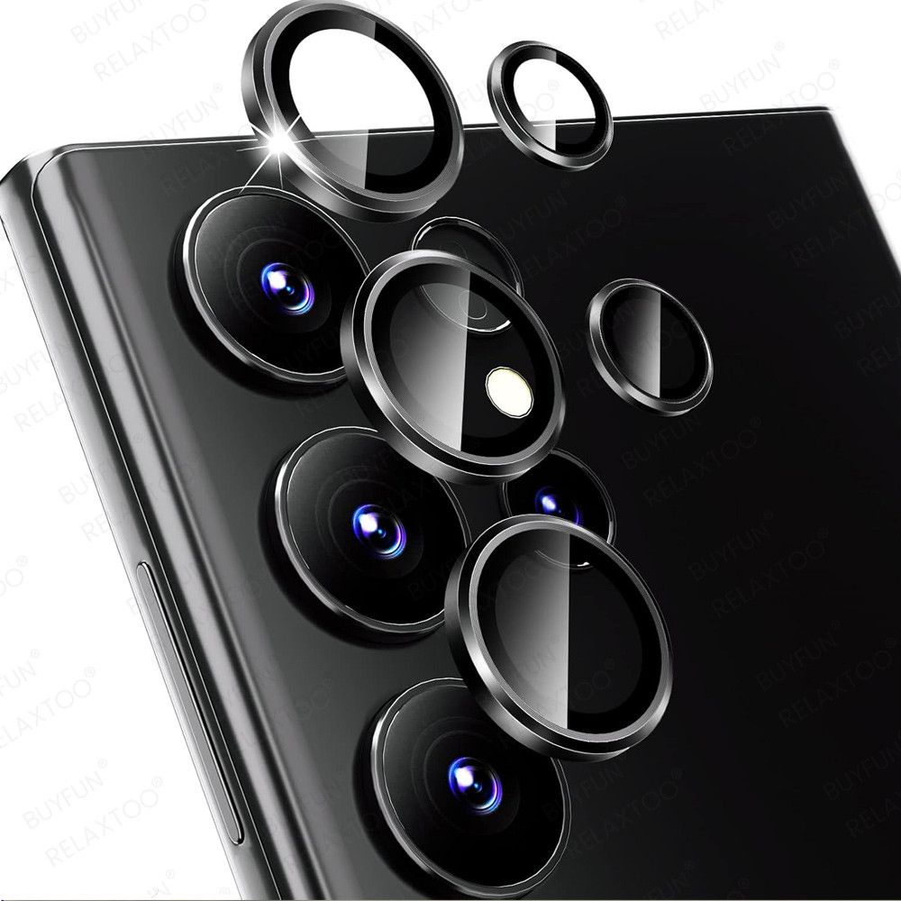 3d ตัวป้องกันกล้องสําหรับ Samsung Galaxy S25 Ultra S24 S24Ultra S 25 Plus S25Ultra 5G เลนส์แหวนโลหะฝ