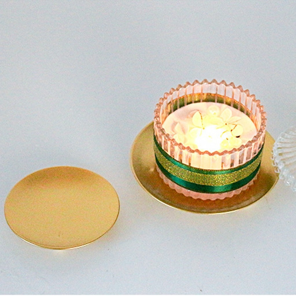 เชิงเทียนเหล็ก ชิงเทียนเหล็กกลม Round iron candle holder ถาด  ของตกแต่งบ้าน เครื่องประดับบ้าน ตกแต่ง - รูปที่ 6
