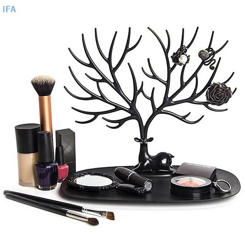 IFA Deer ชั้นวางเครื่องประดับต่างหูสร้อยคอแหวนจี้สร้อยข้อมือ DisplayStand ถาดต้นไม้ดี