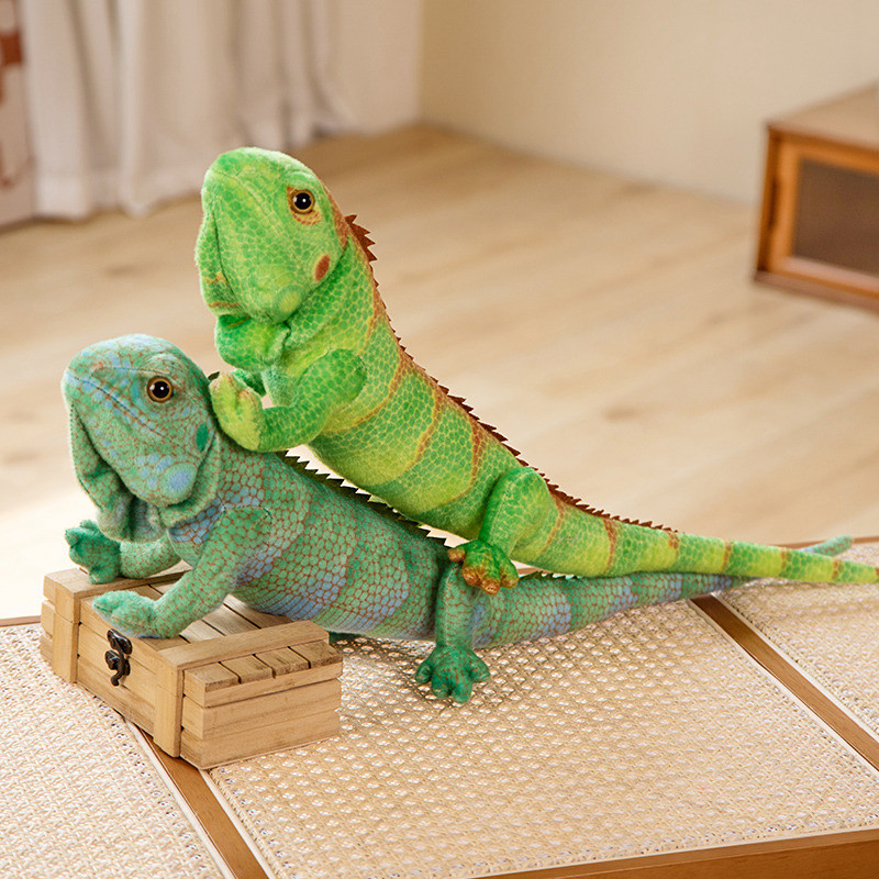 จําลอง Maned Lizard ของเล่นตุ๊กตา Lizard ตุ๊กตา Iguana Chameleon ของเล่นตุ๊กตา Tricky แฟนของขวัญสัตว์เลื้อยคลานสัตว์เลี้ยงเครื่องประดับสร้างสรรค์วันหยุดของขวัญ
