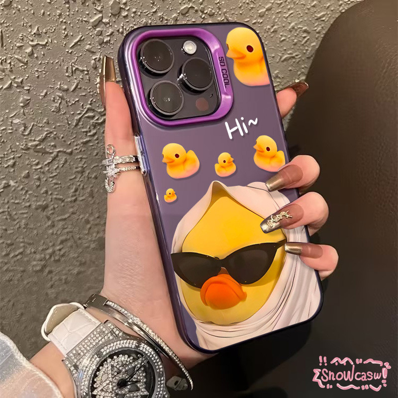 เคส Samsung A05s A15 A13 A14 A03 A12 A03s A05 A04s A11 A33 A53 A32 A54 A24 A02s A34 A30s แว่นกันแดดตลกเป็ดสีเหลืองเย็น