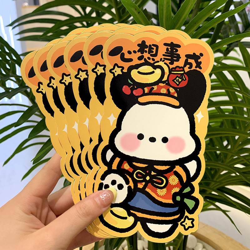 6ชิ้น/เซ็ตปีใหม่ซองจดหมายสีแดงถุงเงินโชคดีแต่งงานแพ็คเก็ตสีแดง - รูปที่ 6