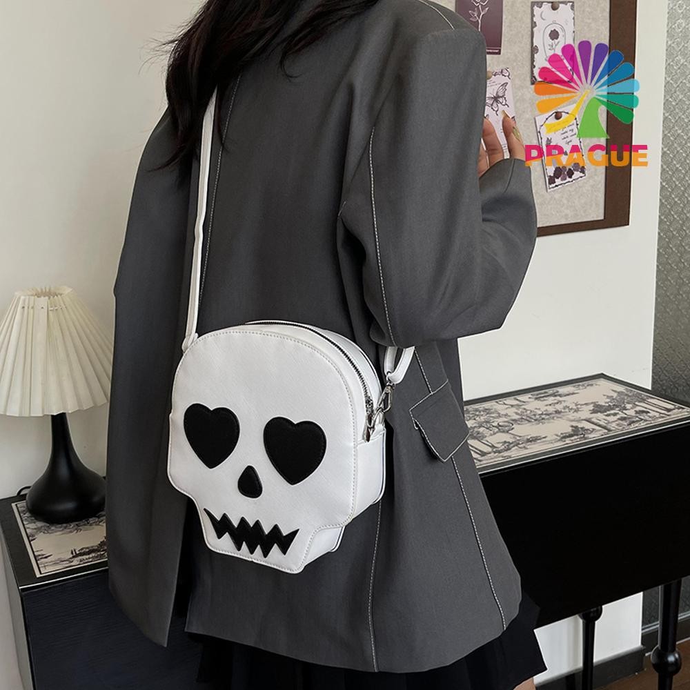 Pu Skeleton Bag Creative Crossbody Wallet Ghost Crossbody Bag Ghost Satchel Bag [prague.th]