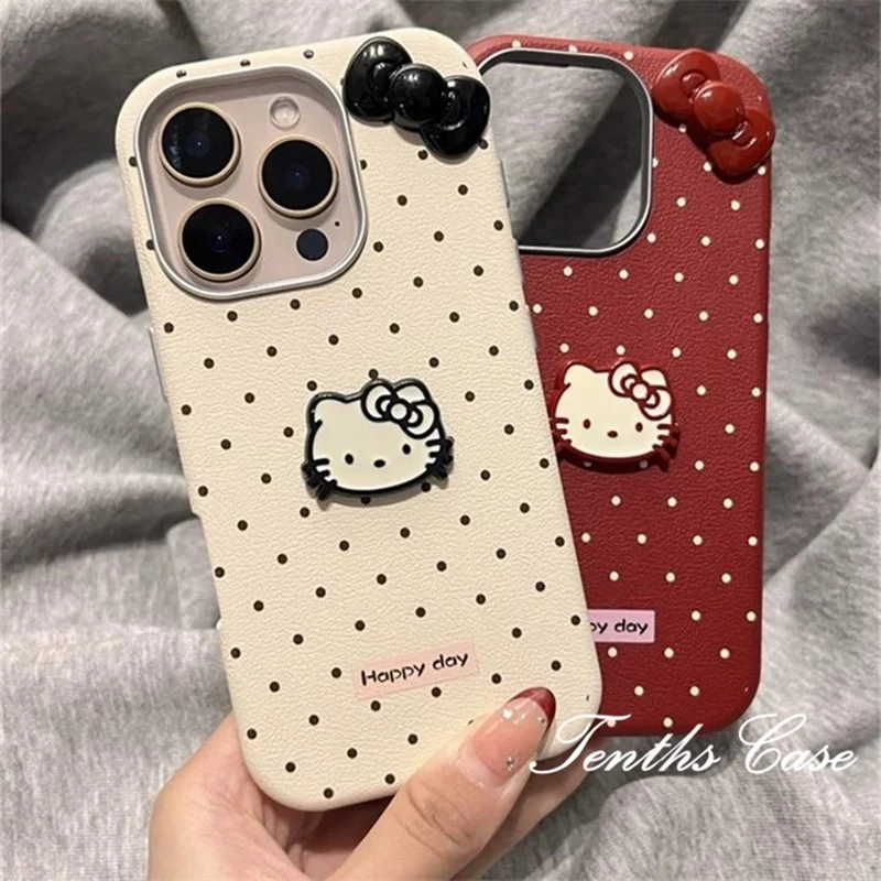 สําหรับ OPPO A3X A60 A79 A38 A18 A95 A94 A93 A92 A78 A76 A17 A16 A15 A31 A53 2020 3D Bow Kitty การ์ตูนหนังธรรมดารูปแบบเลนส์ชุบกรอบเคสโทรศัพท์ปกอ่อน