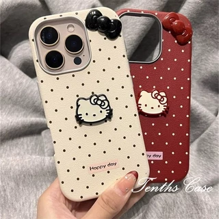สําหรับ OPPO A3X A60 A79 A38 A18 A95 A94 A93 A92 A78 A76 A17 A16 A15 A31 A53 2020 3D Bow Kitty การ์ตูนหนังธรรมดารูปแบบเลนส์ชุบกรอบเคสโทรศัพท์ปกอ่อน