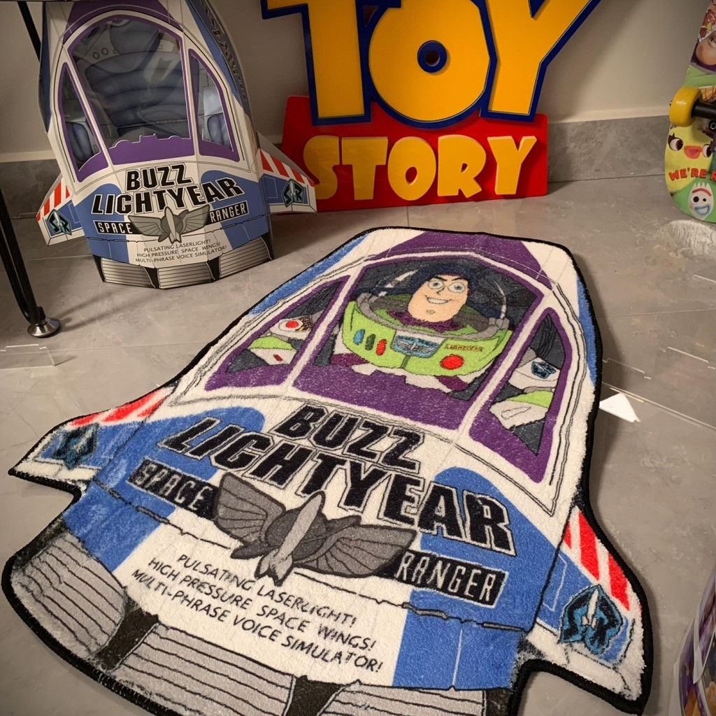 Buzz Lightyear Space Carpet เลียนแบบแคชเมียร์รูปผ้าห่มข้างเตียงห้องนอน