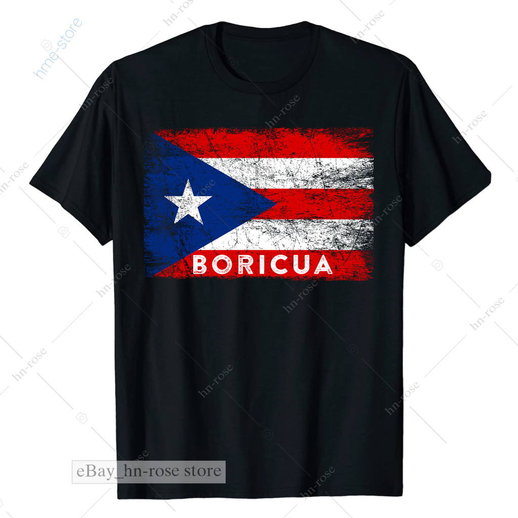 Puerto Rico Boricua Vintage Puerto Rican Flag Heritage Hispanic Boricua เสื้อยืด