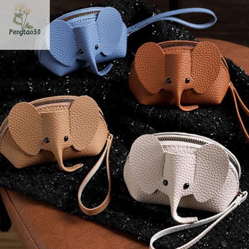 [Eao] PU หนังช้างกระเป๋าเงินผู้หญิงกระเป๋าใส่เหรียญพร้อมแหวนกุญแจมัลติฟังก์ชั่นซิปกระเป๋าเก็บกรณีกุญแจใหม่ [TH]